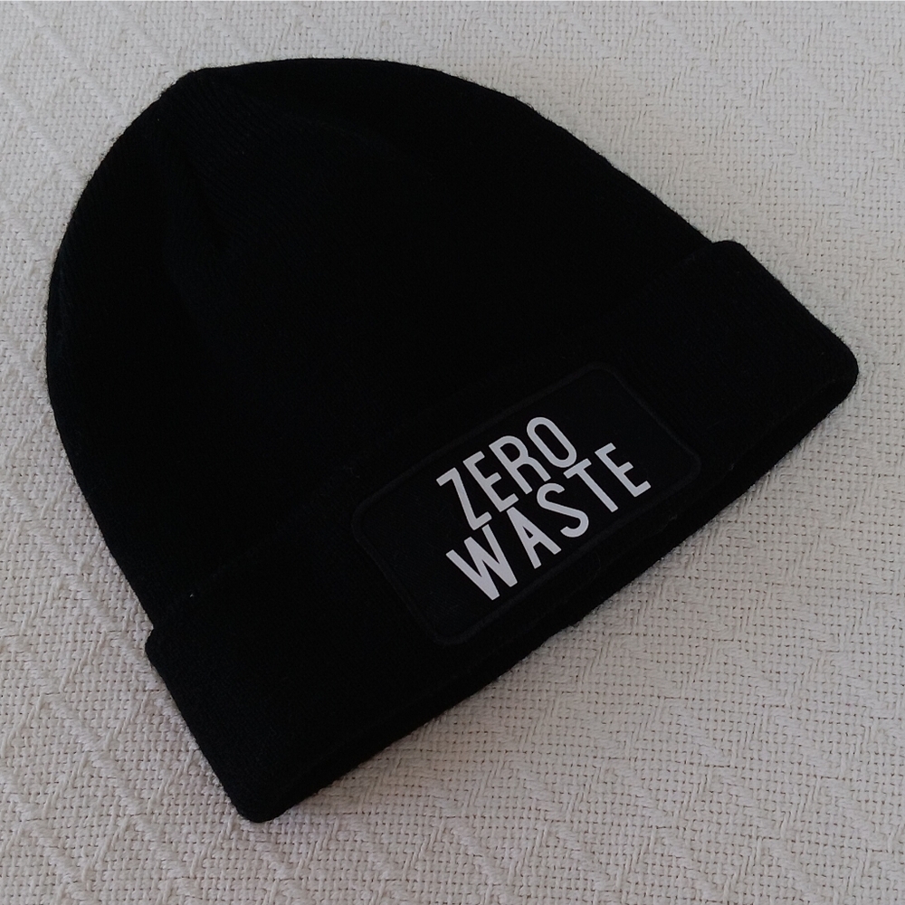 Big Accessories Zero Waste Beanie Unisex Hat Black OS